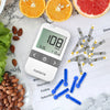 Metene AGM-513S Blood Glucose Monitor Kit, 100 Glucometer Strips, 100 Lancets, 1 Blood Sugar Monitor, 1 Control Solution, Lancing Device and Carrying Bag, No Coding